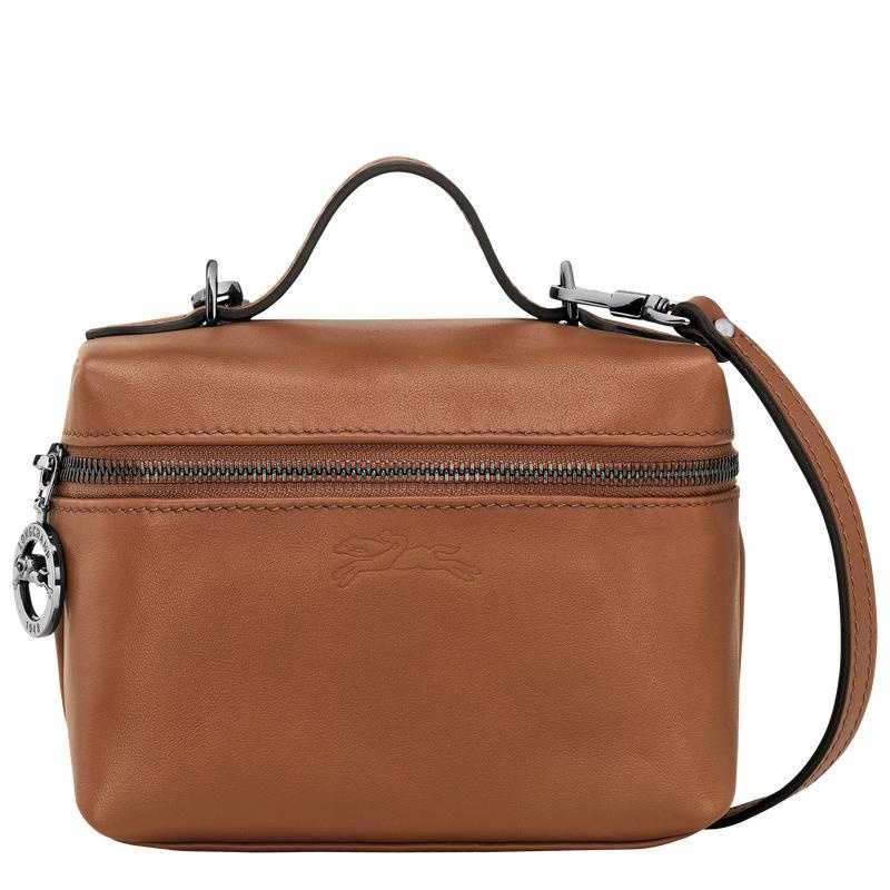 Cognac Brown Women\'s Longchamp Le Pliage Xtra XS Vanity Crossbody Bags | 4719-WCANE