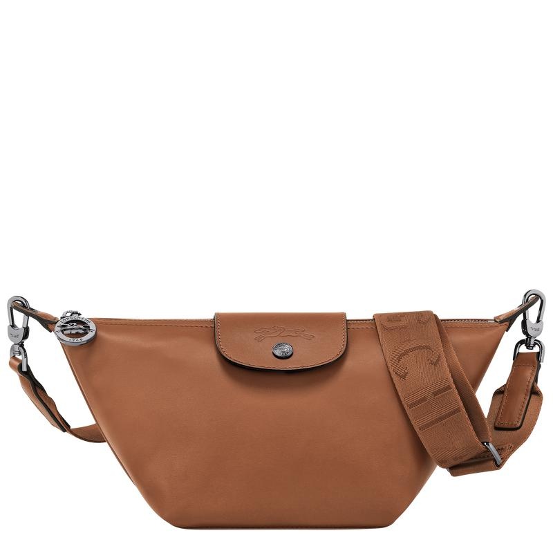 Cognac Brown Women\'s Longchamp Le Pliage Xtra XS Crossbody Bags | 2569-KTFBQ