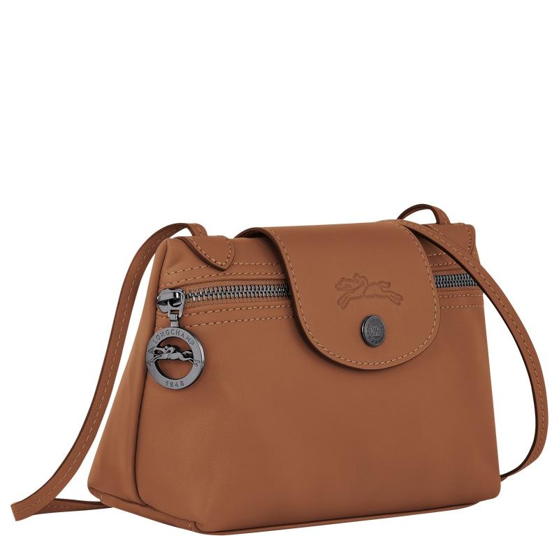 Cognac Brown Women's Longchamp Le Pliage Xtra XS Crossbody Bags | 8536-AZMVH