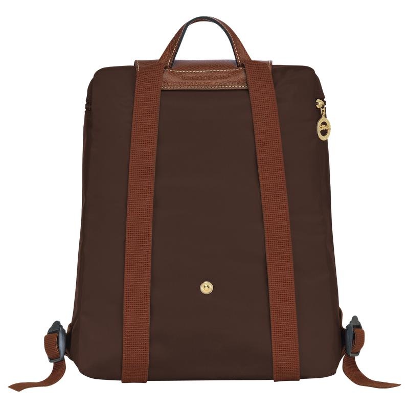 Ebony Brown Women's Longchamp Le Pliage Original M Backpacks | 0684-FILHS