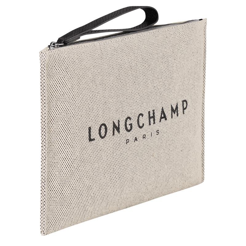 Ecru White Men's Longchamp Essential Pouches | 6013-EDOYM