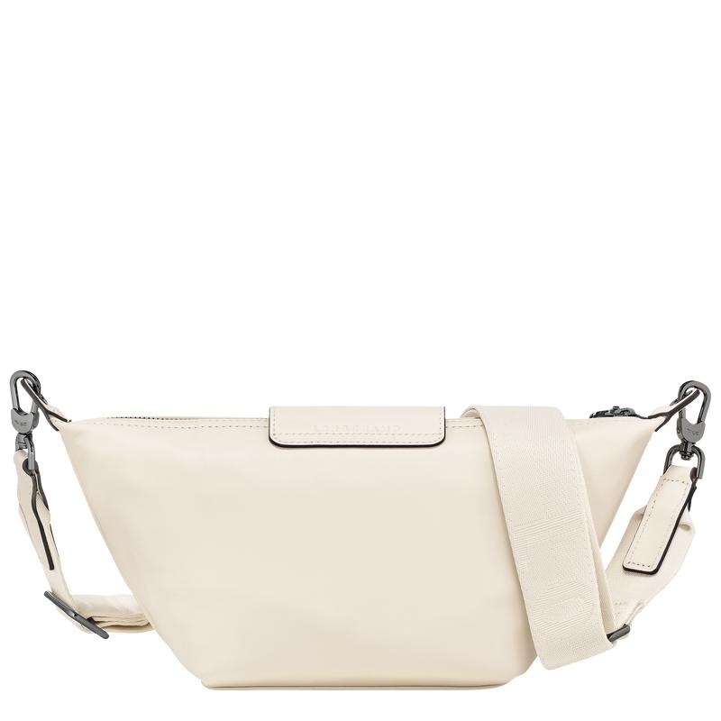 Ecru White Men's Longchamp Le Pliage Xtra XS Crossbody Bags | 8017-DSUZQ