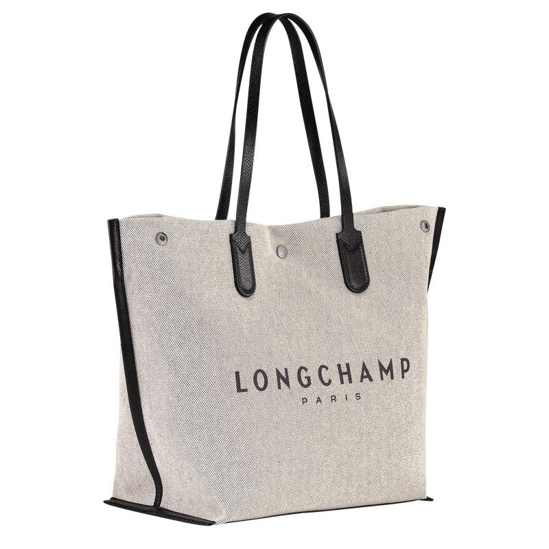 Ecru White Women's Longchamp Essential L Tote Bag | 5289-LAHUR