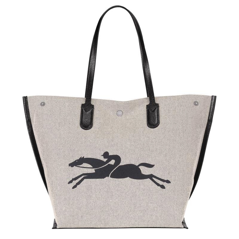 Ecru White Women's Longchamp Essential L Tote Bag | 5289-LAHUR