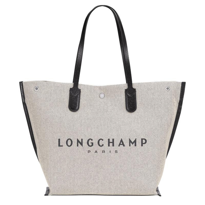 Ecru White Women\'s Longchamp Essential L Tote Bag | 5289-LAHUR