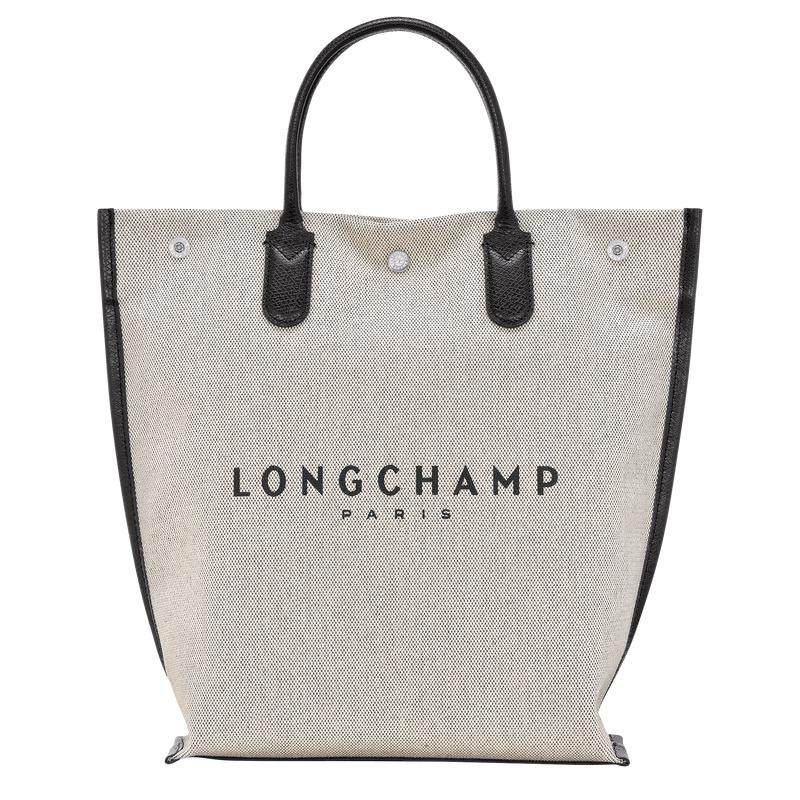 Ecru White Women\'s Longchamp Essential M Tote Bag | 0169-YDXIS