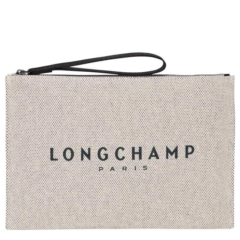 Ecru White Women\'s Longchamp Essential Pouches | 1986-GDQPV