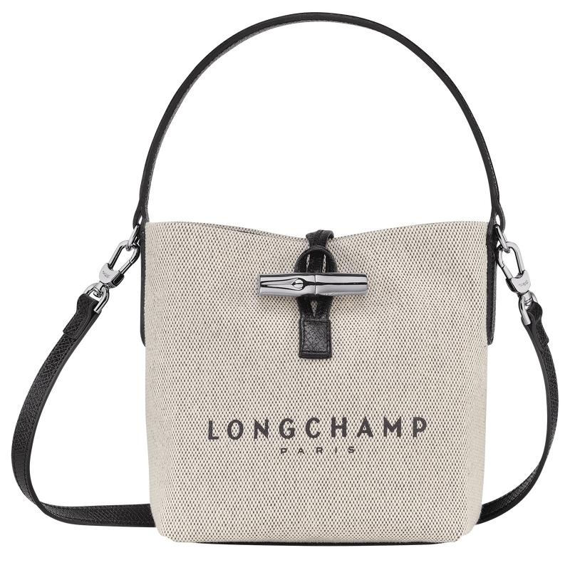 Ecru White Women\'s Longchamp Essential XS Bucket Bag | 4152-YFEPI