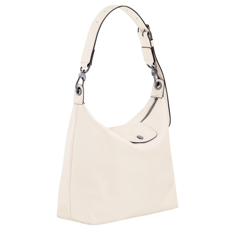 Ecru White Women's Longchamp Le Pliage Xtra M Hobo Bags | 0845-MUPOJ