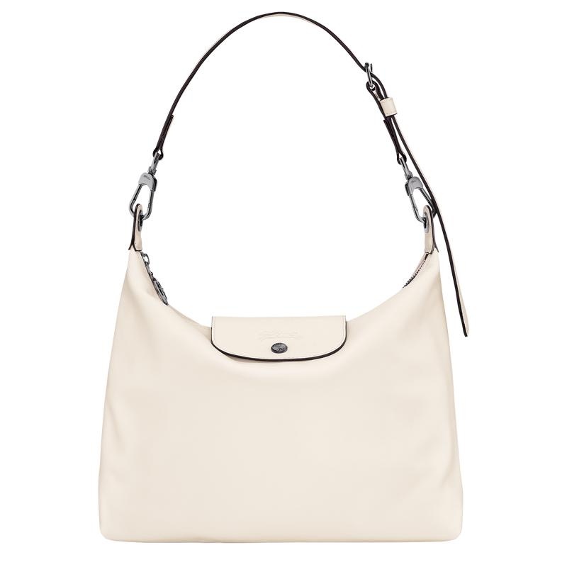 Ecru White Women\'s Longchamp Le Pliage Xtra M Hobo Bags | 0845-MUPOJ