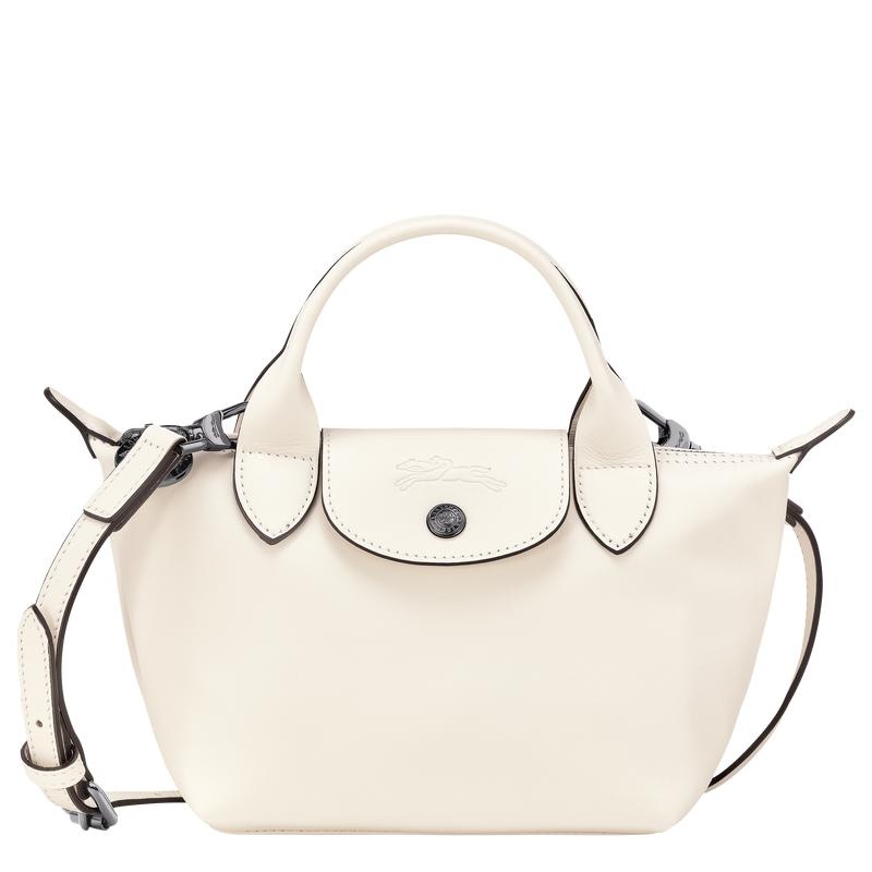 Ecru White Women\'s Longchamp Le Pliage Xtra XS Handbags | 4763-HXRNB