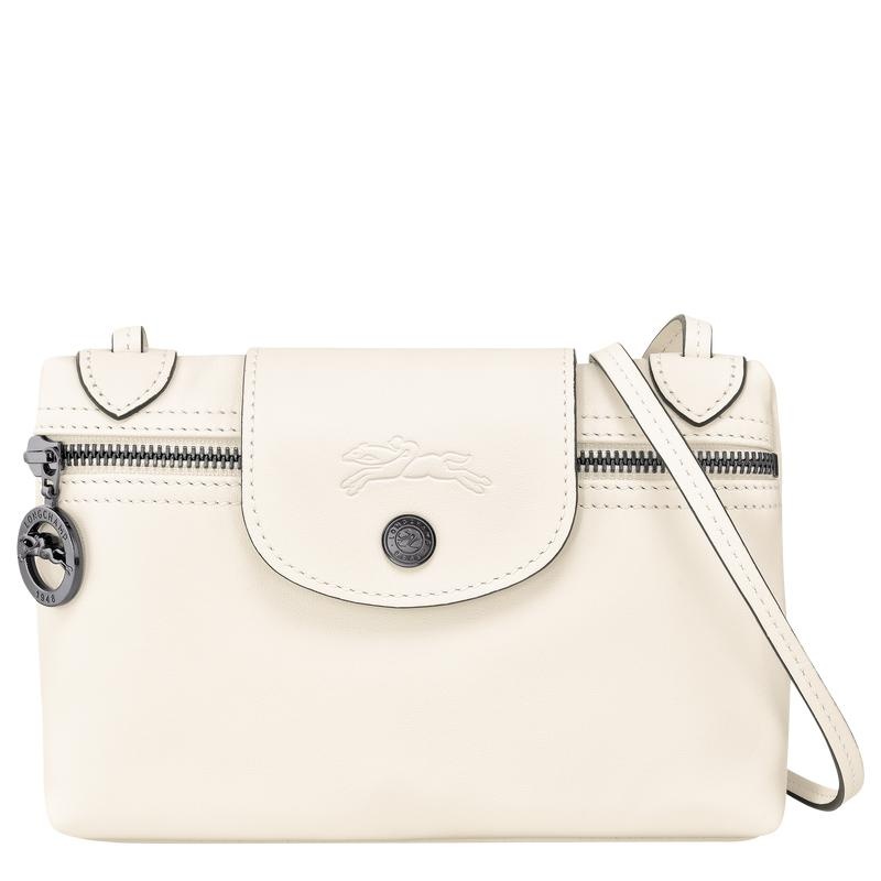 Ecru White Women\'s Longchamp Le Pliage Xtra XS Crossbody Bags | 4950-CMERJ