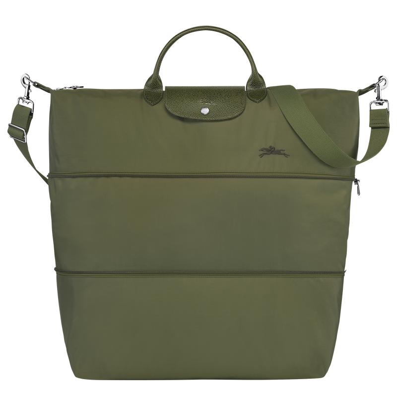 Forest Green Men\'s Longchamp Le Pliage Green expandable Travel Bags | 9705-ACFWL