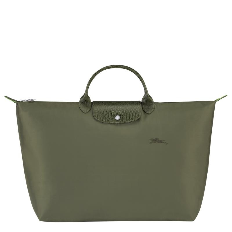 Forest Green Men\'s Longchamp Le Pliage Green S Travel Bags | 5917-TJSUR