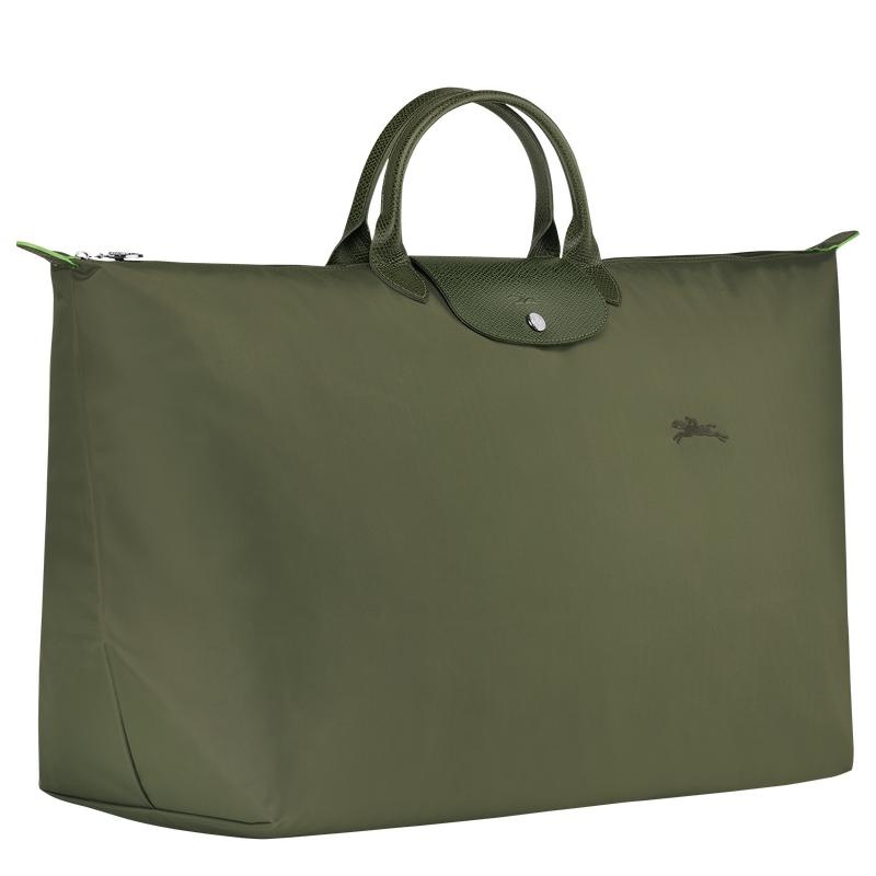 Forest Green Men's Longchamp Le Pliage Green M Travel Bags | 3567-FGHXO