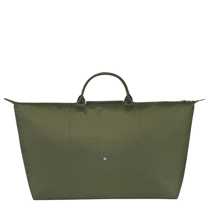 Forest Green Men's Longchamp Le Pliage Green M Travel Bags | 3567-FGHXO