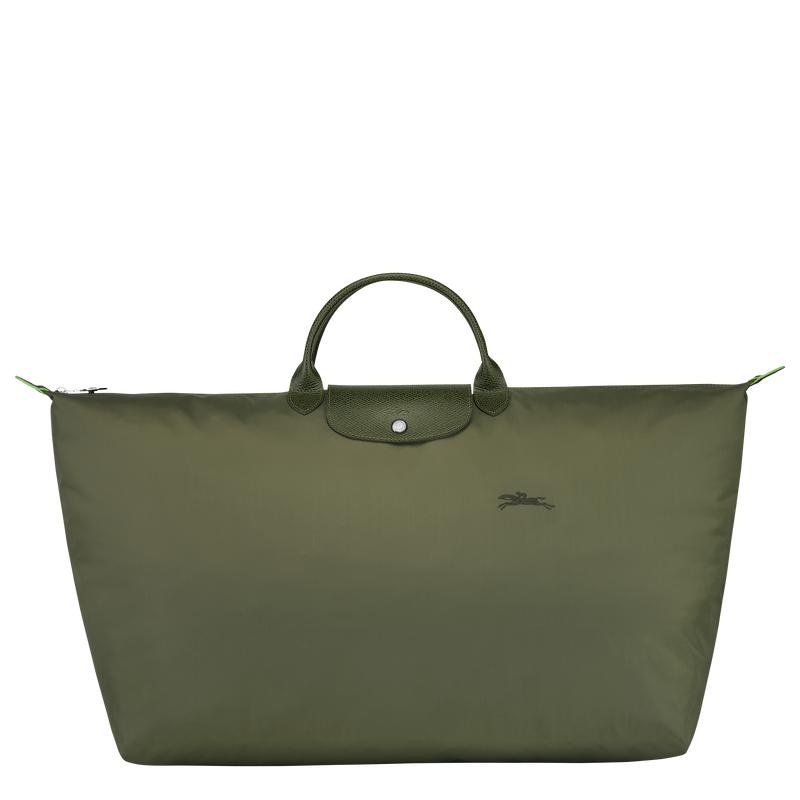 Forest Green Men\'s Longchamp Le Pliage Green M Travel Bags | 3567-FGHXO