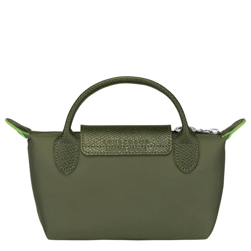 Forest Green Men's Longchamp Le Pliage Green with handle Pouches | 5670-HRGXP