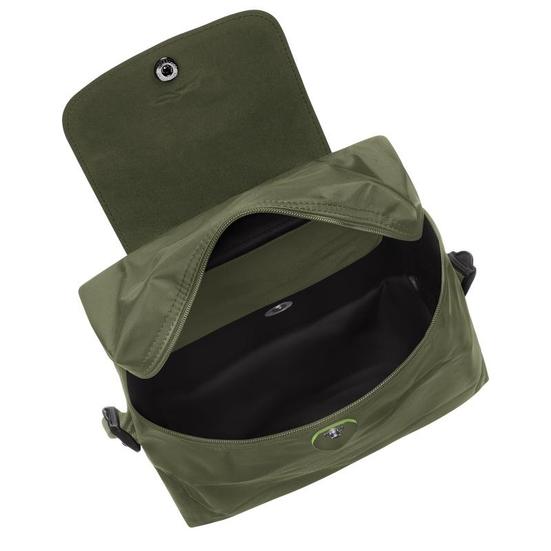 Forest Green Men's Longchamp Le Pliage Green M Backpacks | 7568-JZWOH