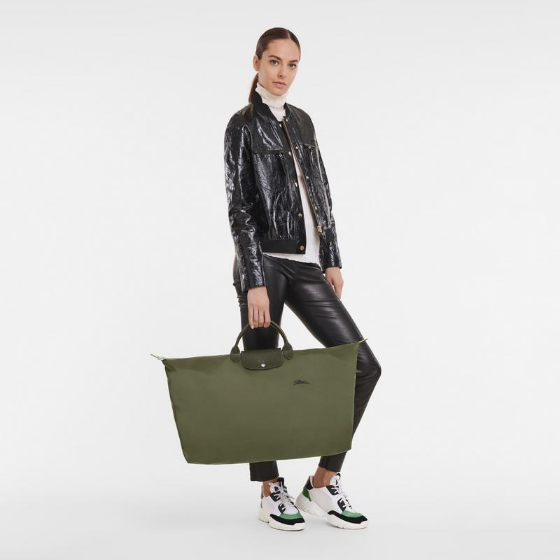 Forest Green Women's Longchamp Le Pliage Green M Travel Bags | 9870-QXPJA