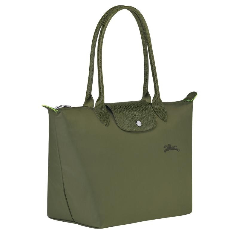 Forest Green Women's Longchamp Le Pliage Green M Tote Bag | 2374-DCGLH