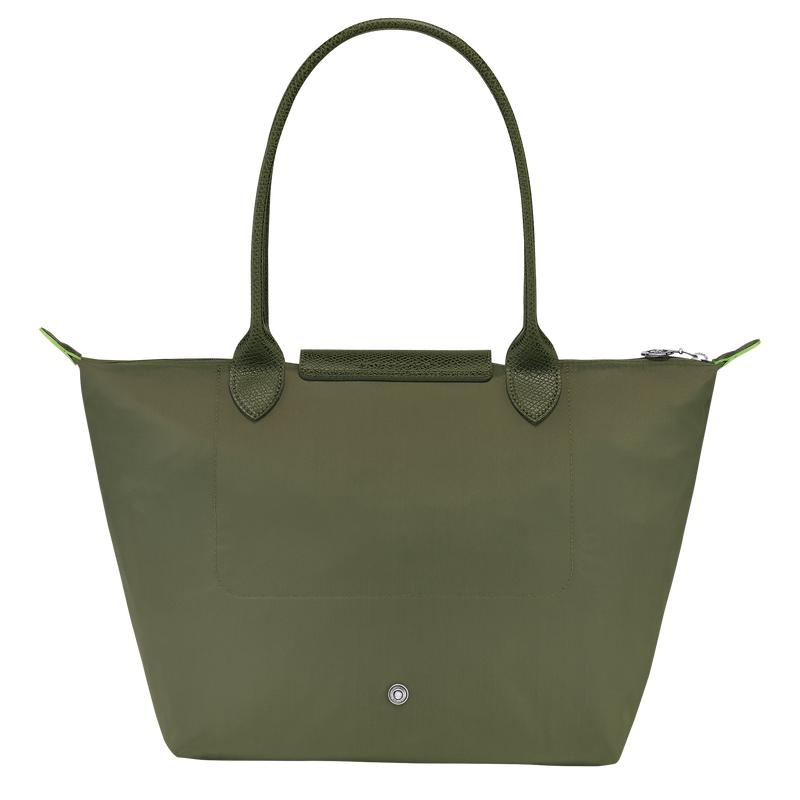 Forest Green Women's Longchamp Le Pliage Green M Tote Bag | 2374-DCGLH