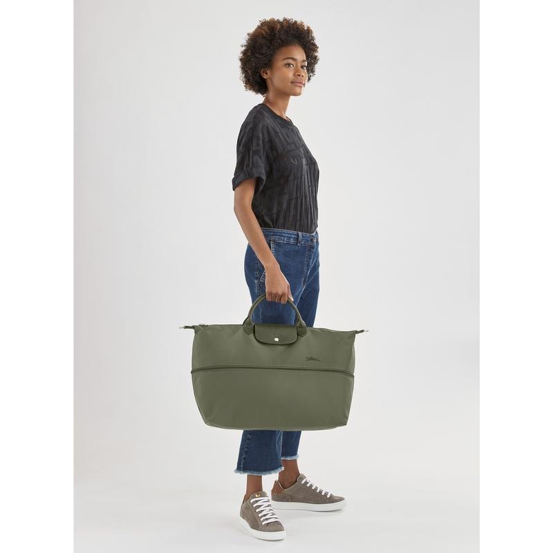 Forest Green Women's Longchamp Le Pliage Green expandable Travel Bags | 9861-IMFVU