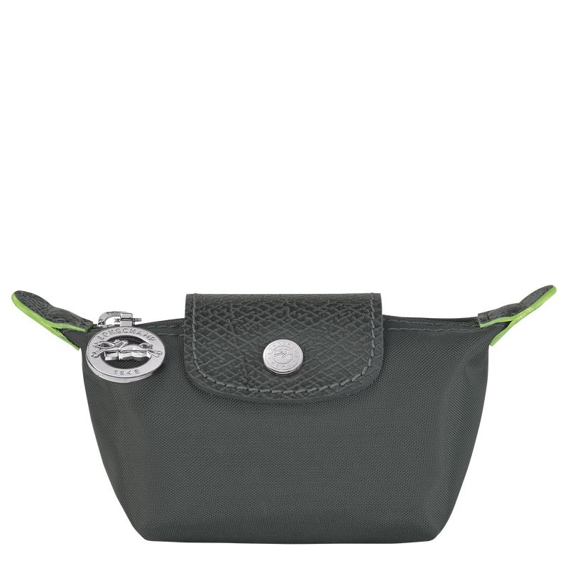 Graphite Grey Men\'s Longchamp Le Pliage Green Coin Purses | 7081-UQICH