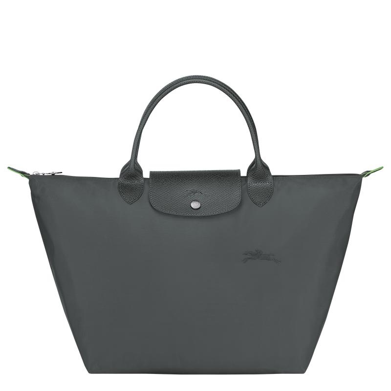 Graphite Grey Women\'s Longchamp Le Pliage Green M Handbags | 0478-VJNGX