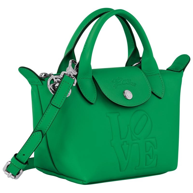 Green Men's Longchamp x Robert Indiana XS Handbags | 6083-NCQSJ