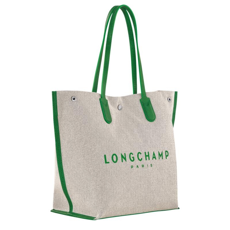 Green Women's Longchamp Essential L Tote Bag | 7219-UVQGJ