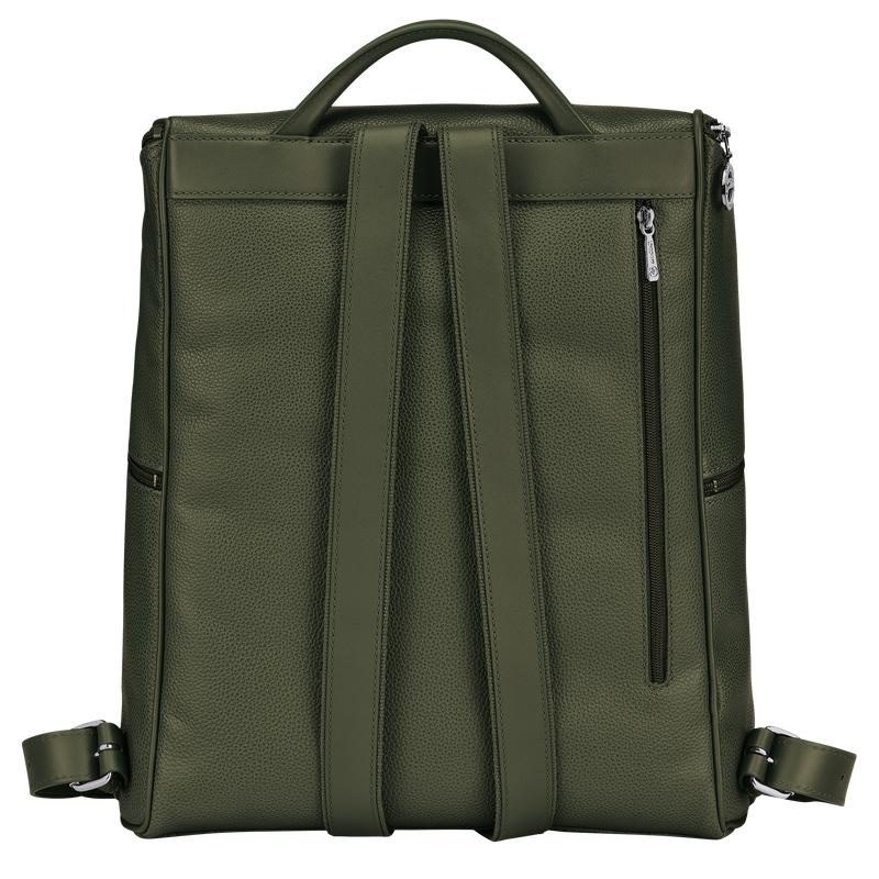 Khaki Men's Longchamp Le Foulonné Backpacks | 6903-JGVSB