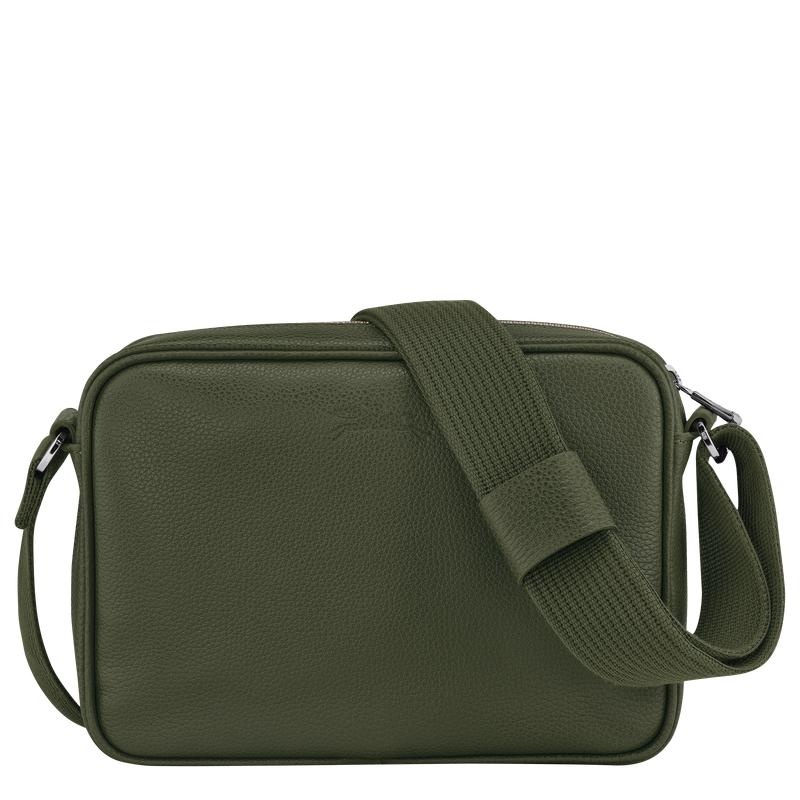 Khaki Men's Longchamp Le Foulonné S Camera Bag | 6154-NBWVS