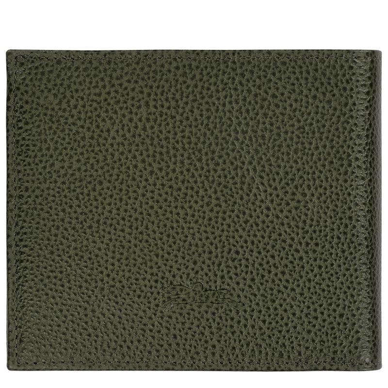 Khaki Men's Longchamp Le Foulonné Wallets | 5794-THLVZ