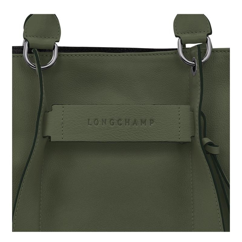 Khaki Women's Longchamp 3D L Handbags | 0841-EFNQH