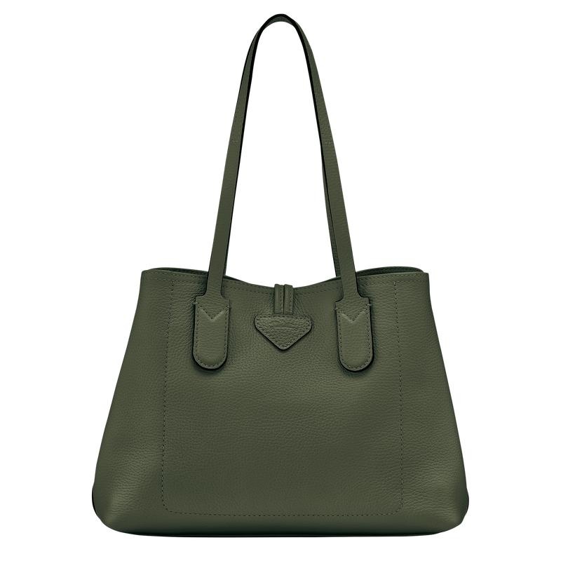 Khaki Women's Longchamp Roseau Essential M Tote Bag | 9032-TKEID