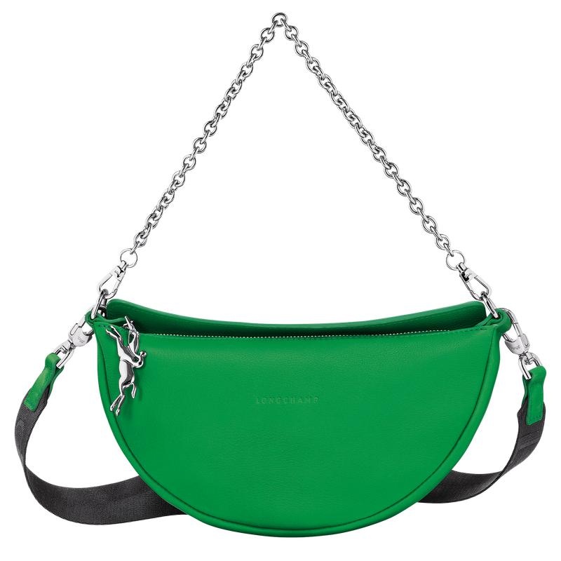 Lawn Green Women\'s Longchamp Smile S Crossbody Bags | 2186-MSHXC