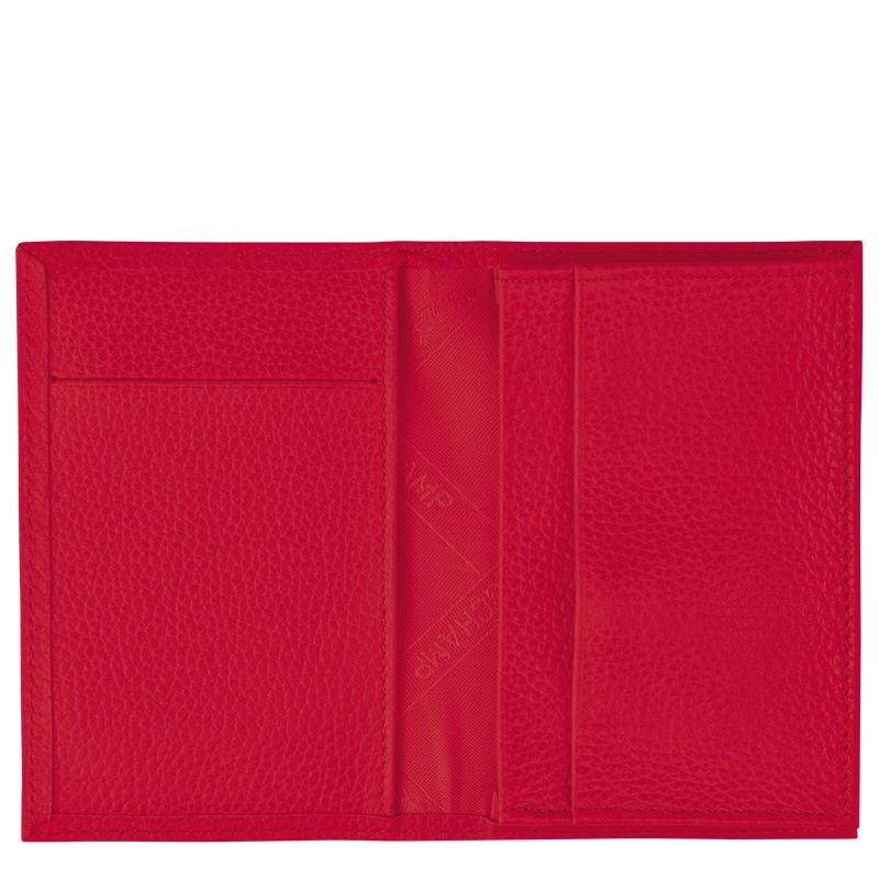 Love Red Men's Longchamp Le Foulonné Cardholders | 6409-AITUH