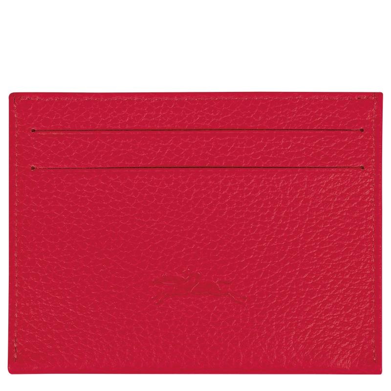 Love Red Men's Longchamp Le Foulonné Cardholders | 6503-VUSXZ