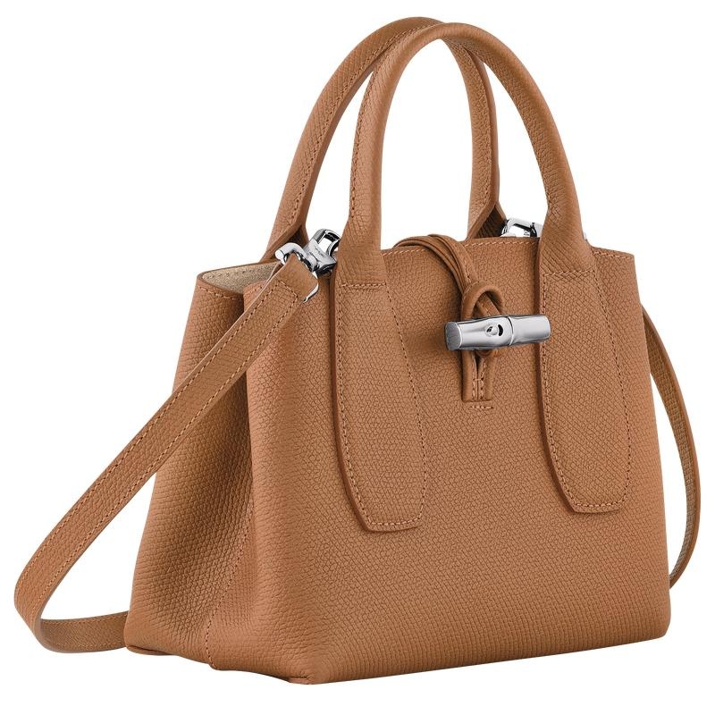 Natural Brown Women's Longchamp Roseau S Handbags | 0592-AGEBX