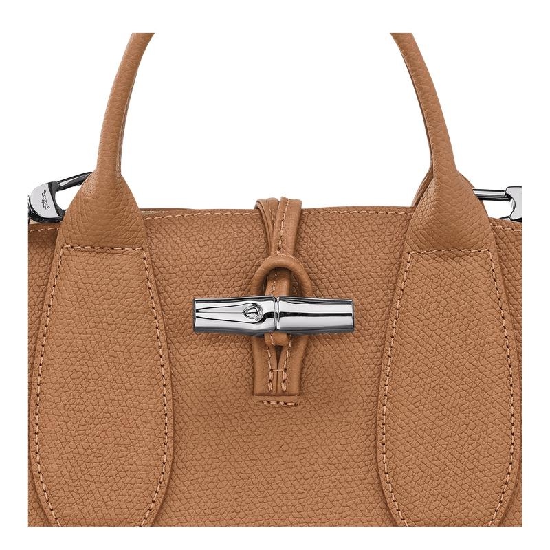 Natural Brown Women's Longchamp Roseau S Handbags | 0592-AGEBX