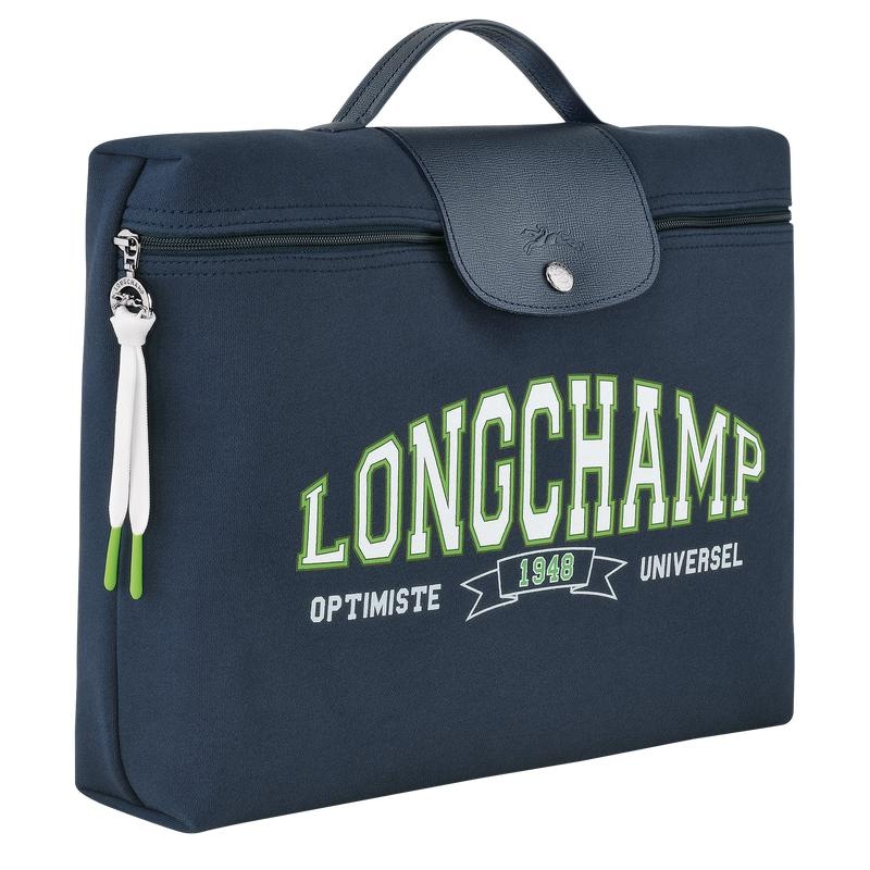 Navy Men's Longchamp Le Pliage Collection Briefcase | 2759-EYXKT