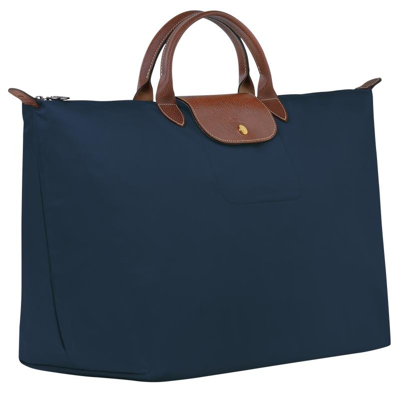 Navy Men's Longchamp Le Pliage Original S Travel Bags | 6594-CTUDX