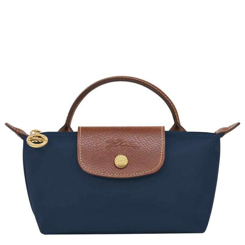 Navy Women\'s Longchamp Le Pliage Original with handle Pouches | 6953-FAXUG