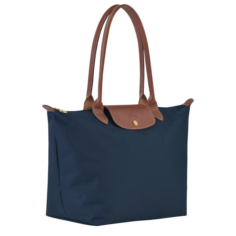 Navy Women's Longchamp Le Pliage Original L Tote Bag | 4596-EHXKO