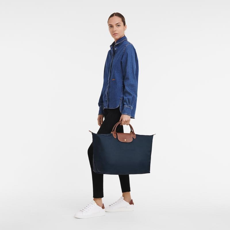 Navy Women's Longchamp Le Pliage Original S Travel Bags | 9680-VTEOC