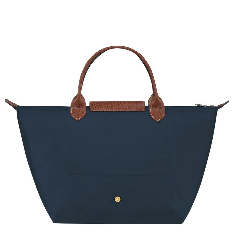 Navy Women's Longchamp Le Pliage Original M Handbags | 2574-XQRCV