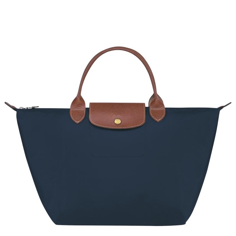 Navy Women\'s Longchamp Le Pliage Original M Handbags | 2574-XQRCV