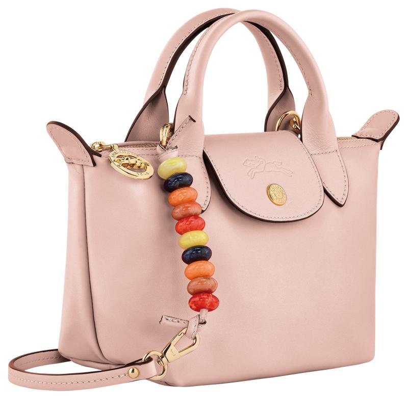 Nude Pink Women's Longchamp Le Pliage Xtra XS Handbags | 0837-FNLEK