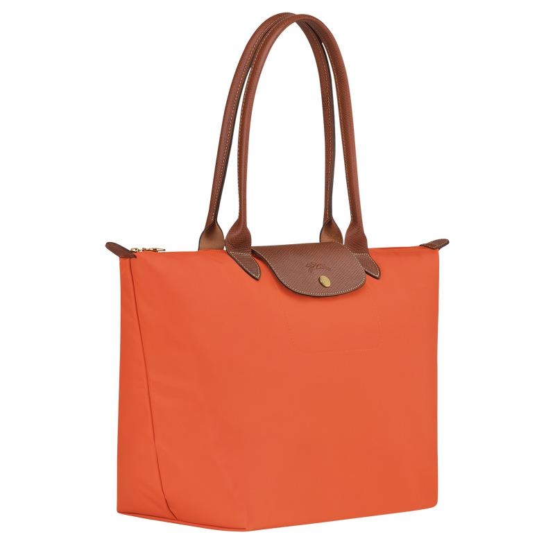 Orange Women's Longchamp Le Pliage Original L Tote Bag | 4108-SFEOY